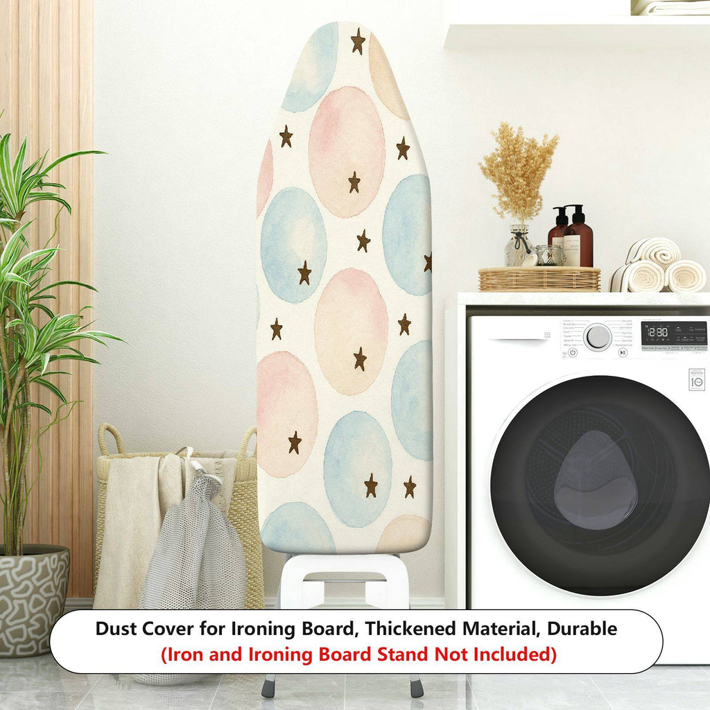 1-Piece Star Pastel Circle Pattern  Ironing Board Cover, Universal Size, Without Board
