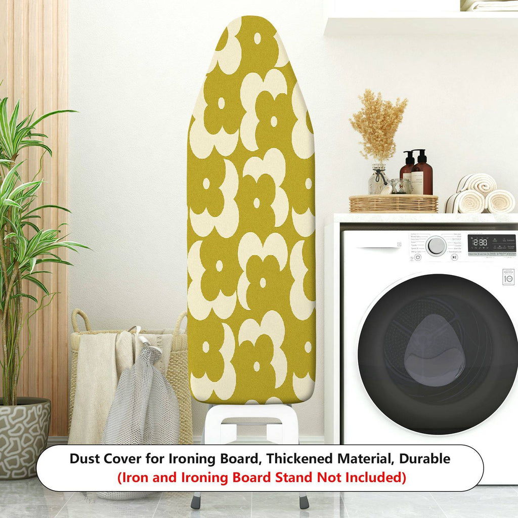 1-Piece Floral Green White Retro  Ironing Board Cover, Universal Size, Without Board