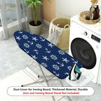 1-Piece Nautical Anchor Starfish Steering wheel  Ironing Board Cover, Universal Size, Without Board