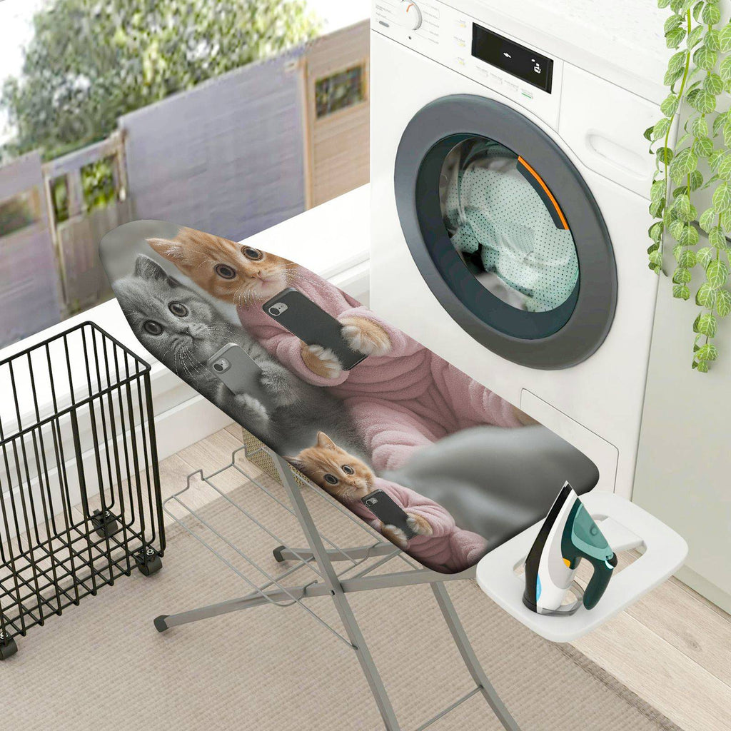 1-Piece Cute Cat Pink Cozy  Ironing Board Cover, Universal Size, Without Board
