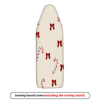 1-Piece Christmas Candy Cane Bow Holiday  Ironing Board Cover, Universal Size, Without Board