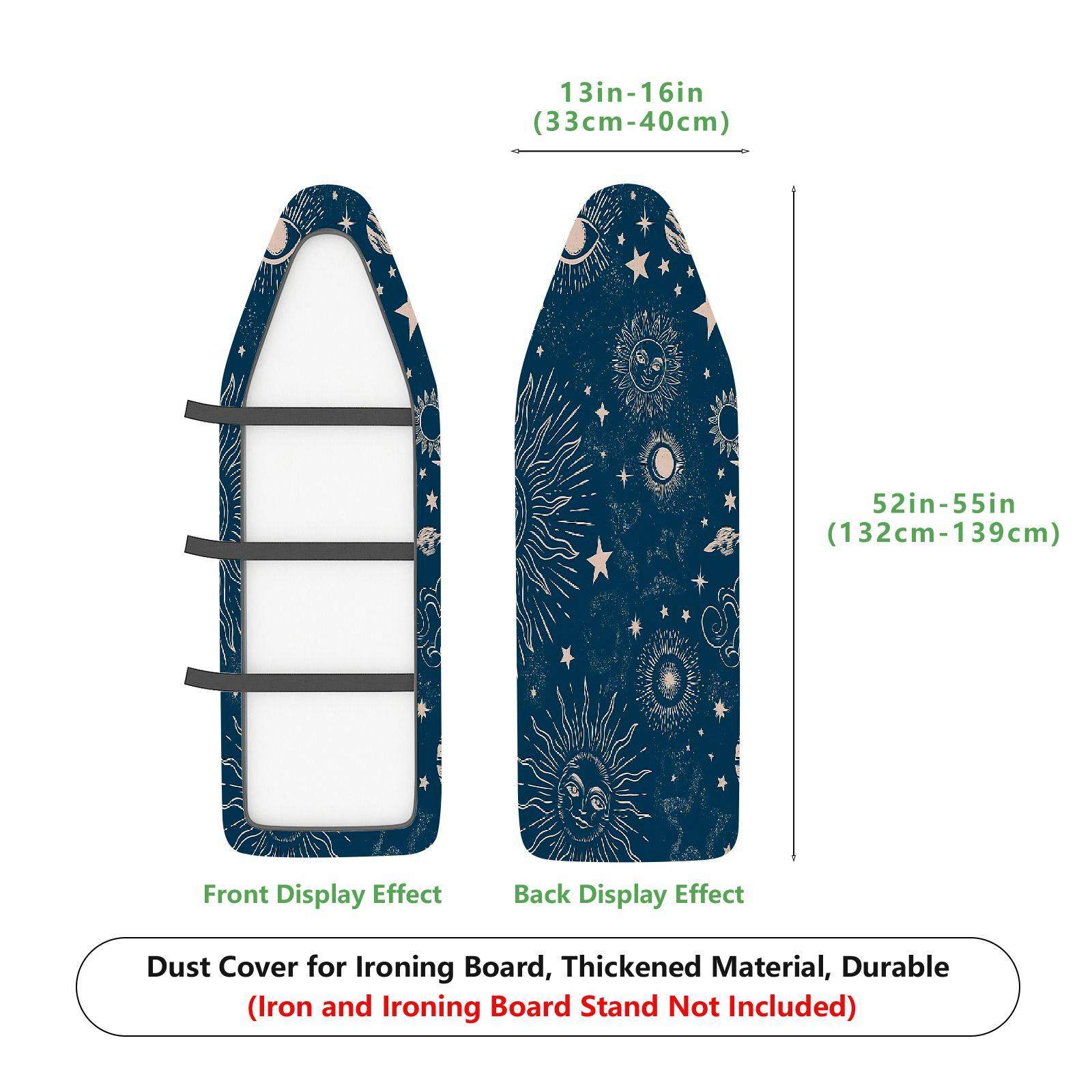 1-Piece Sun Moon Star  Ironing Board Cover, Universal Size, Without Board