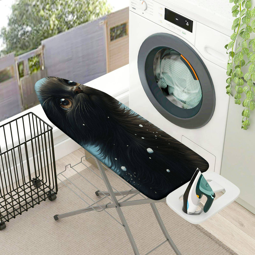 1-Piece Artistic Black Cat Starry  Ironing Board Cover, Universal Size, Without Board