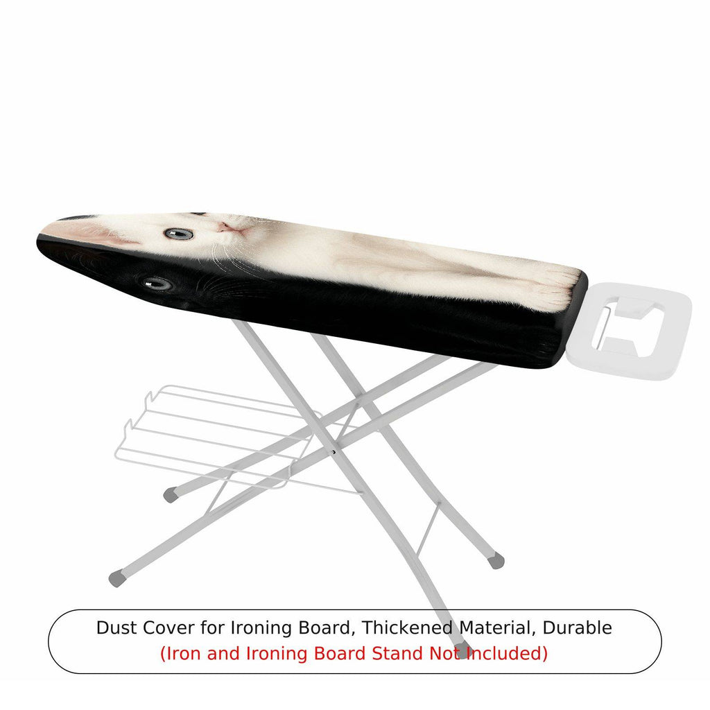 1-Piece Cat Black White Artistic  Ironing Board Cover, Universal Size, Without Board