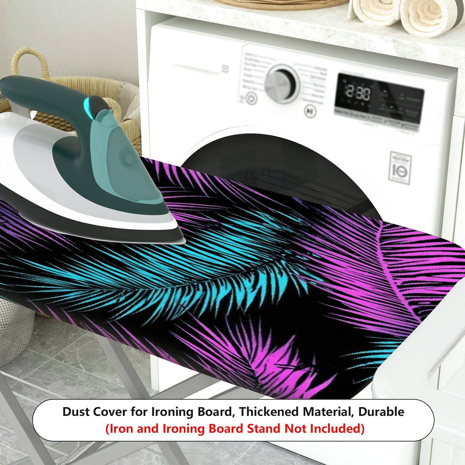 1-Piece Tropical Palm Leaf Pattern  Ironing Board Cover, Universal Size, Without Board
