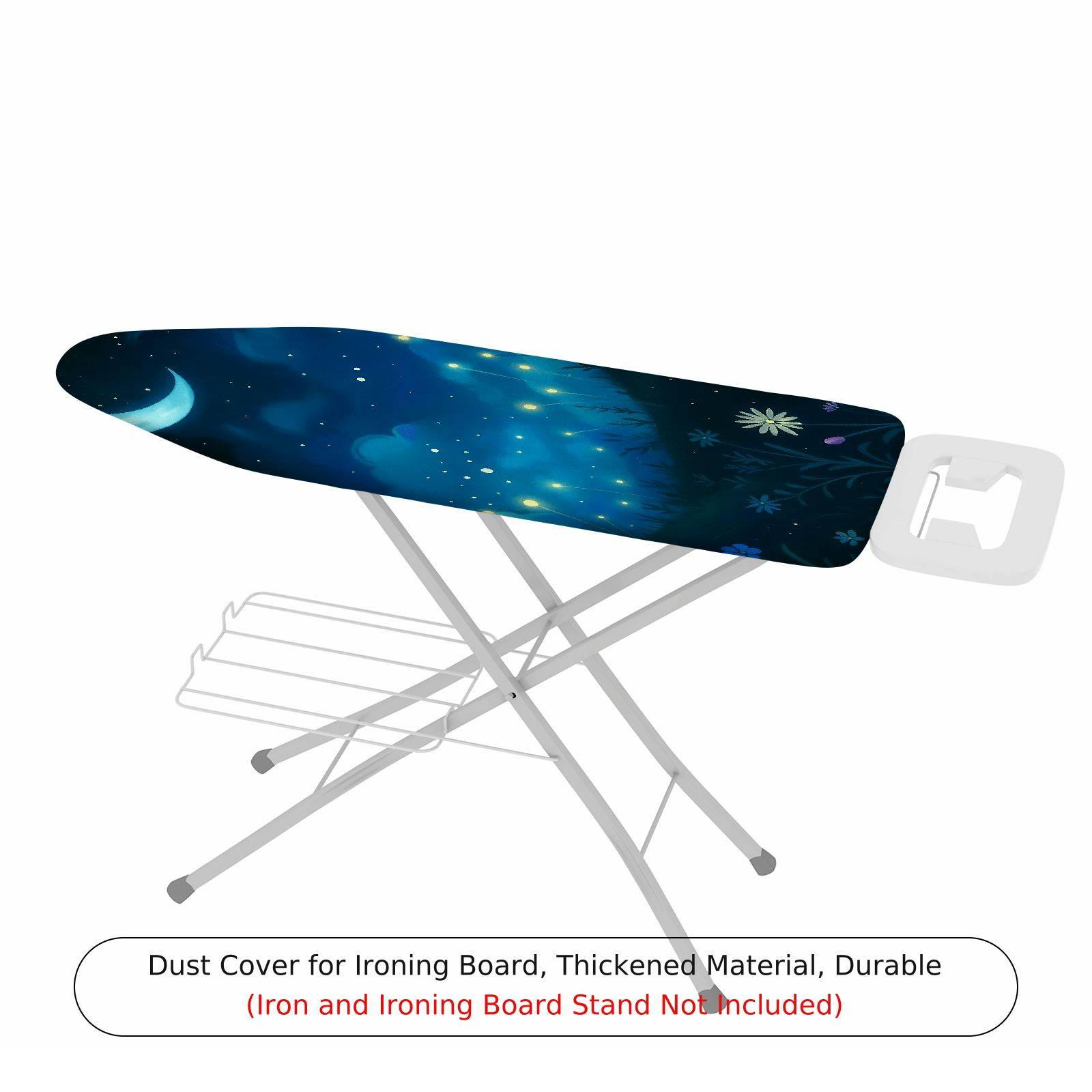 1-Piece Starry Night Moon Flower  Ironing Board Cover, Universal Size, Without Board