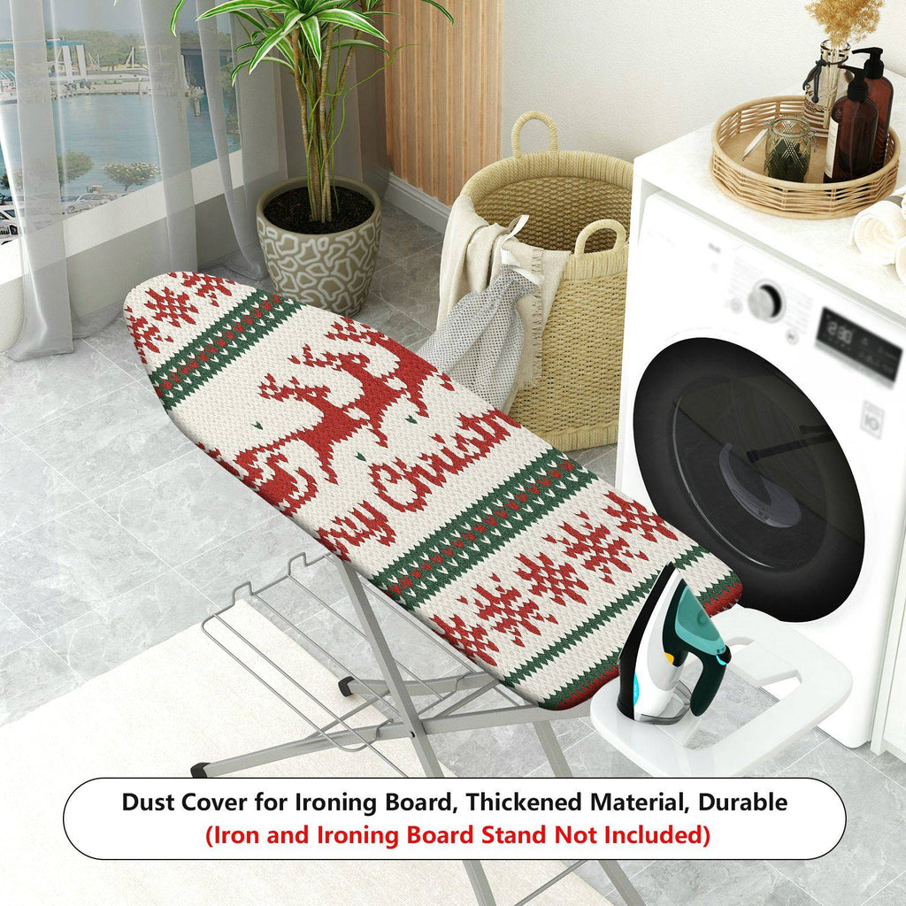 1-Piece Christmas Reindeer Snowflake  Ironing Board Cover, Universal Size, Without Board