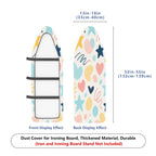 1-Piece Star Heart Pattern Abstract Shapes  Ironing Board Cover, Universal Size, Without Board