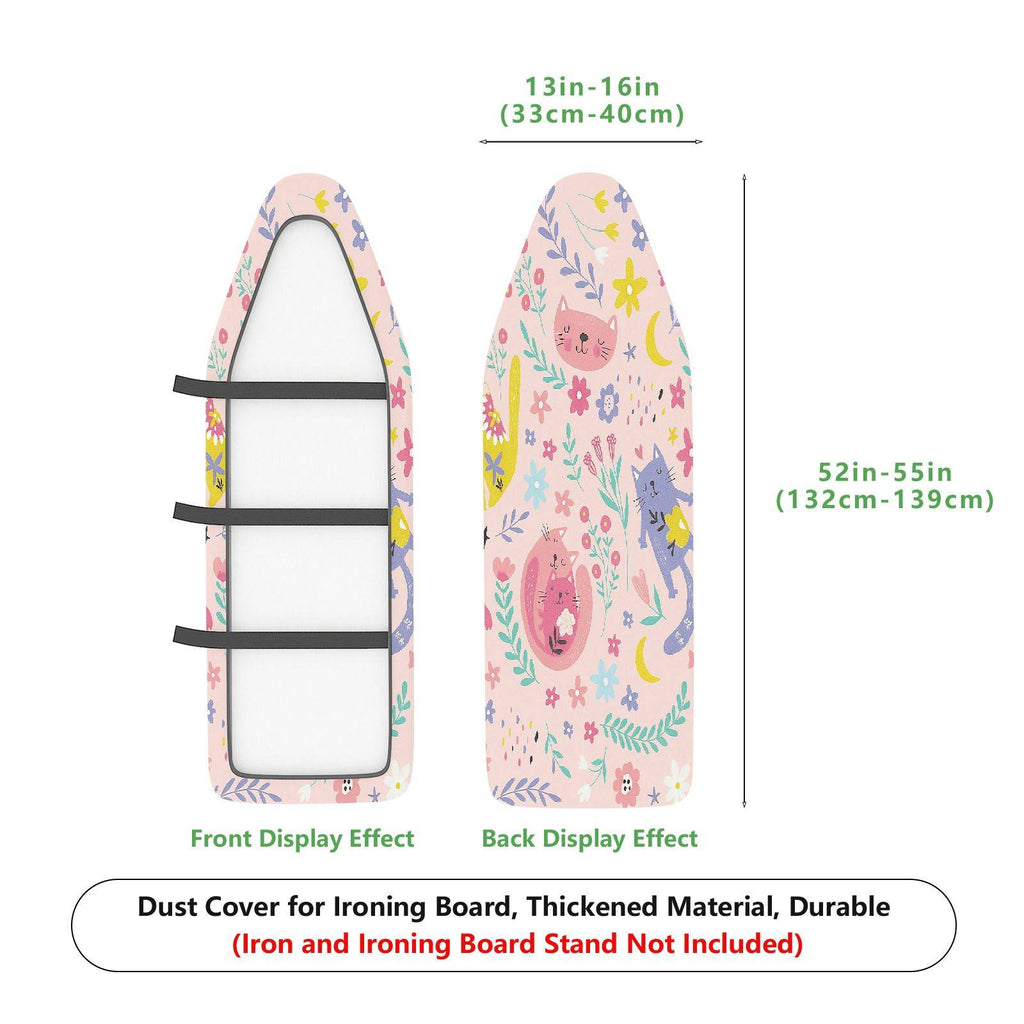 1-Piece Floral Cat  Ironing Board Cover, Universal Size, Without Board