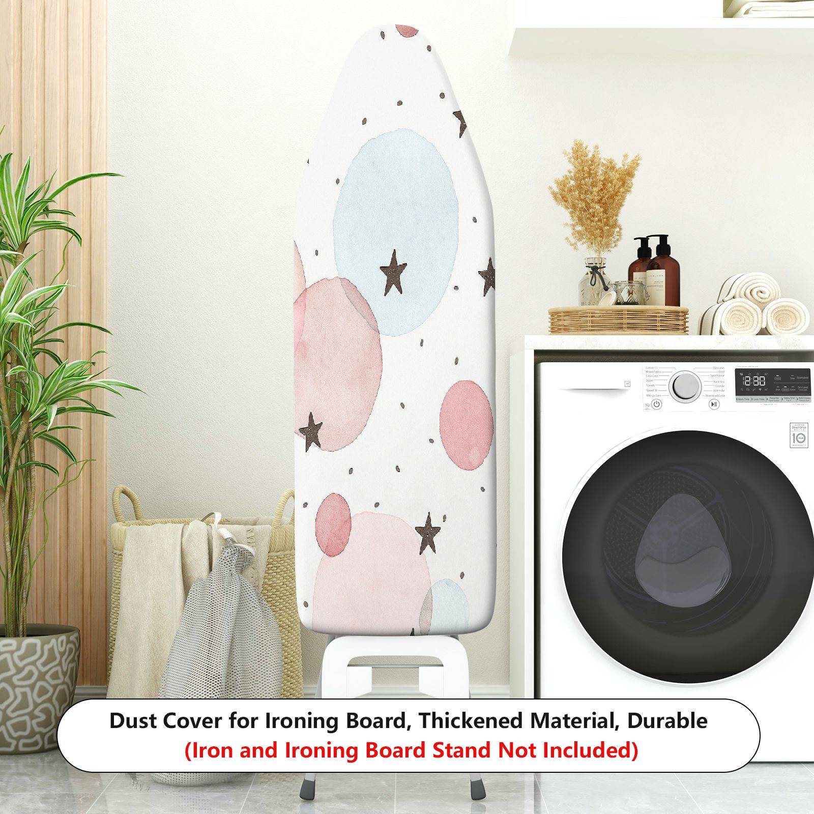 1-Piece Pattern Stars Dots Pastel  Ironing Board Cover, Universal Size, Without Board