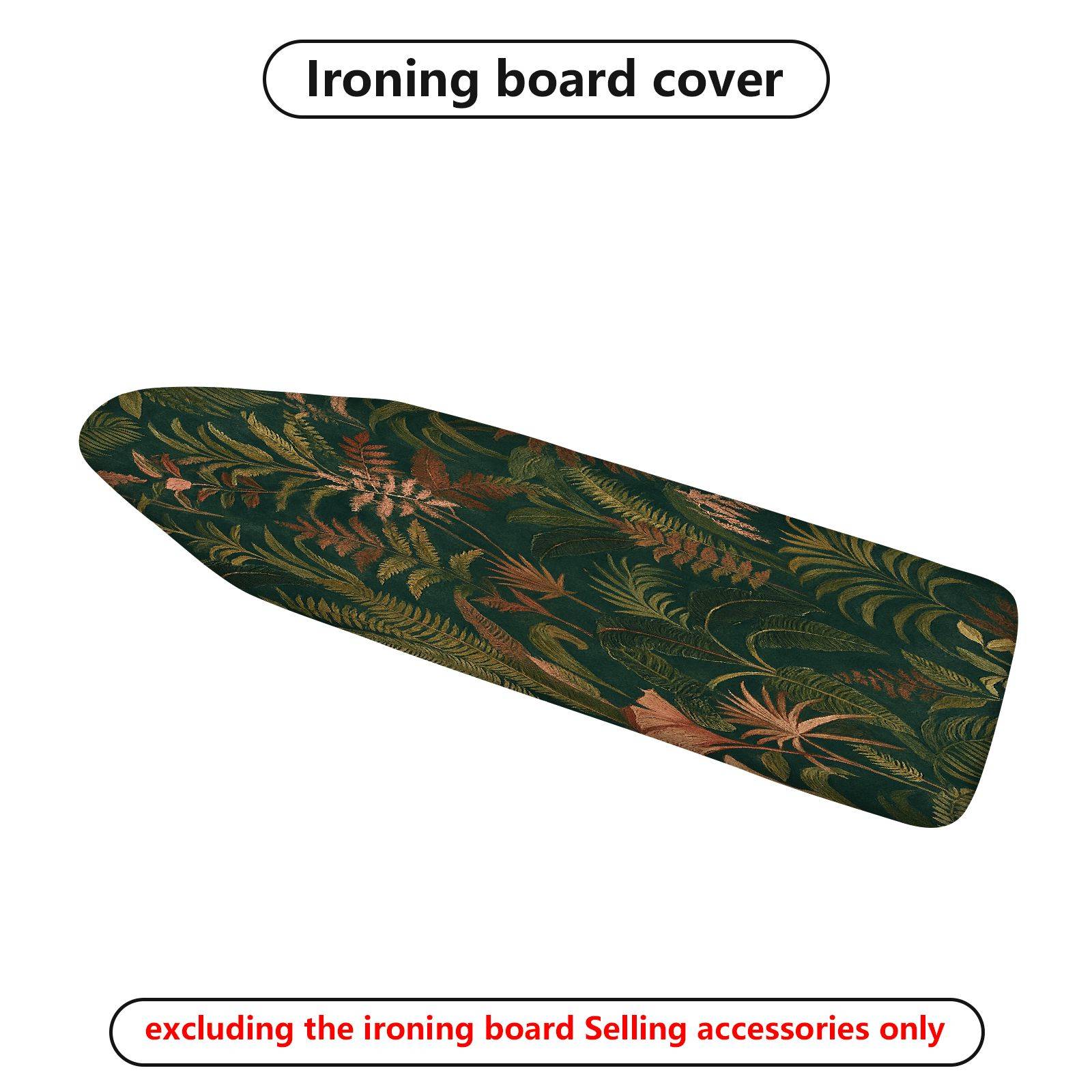 1-Piece Leaf Pattern Tropical Nature  Ironing Board Cover, Universal Size, Without Board