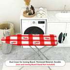 1-Piece Gingham Strawberry Red  Ironing Board Cover, Universal Size, Without Board