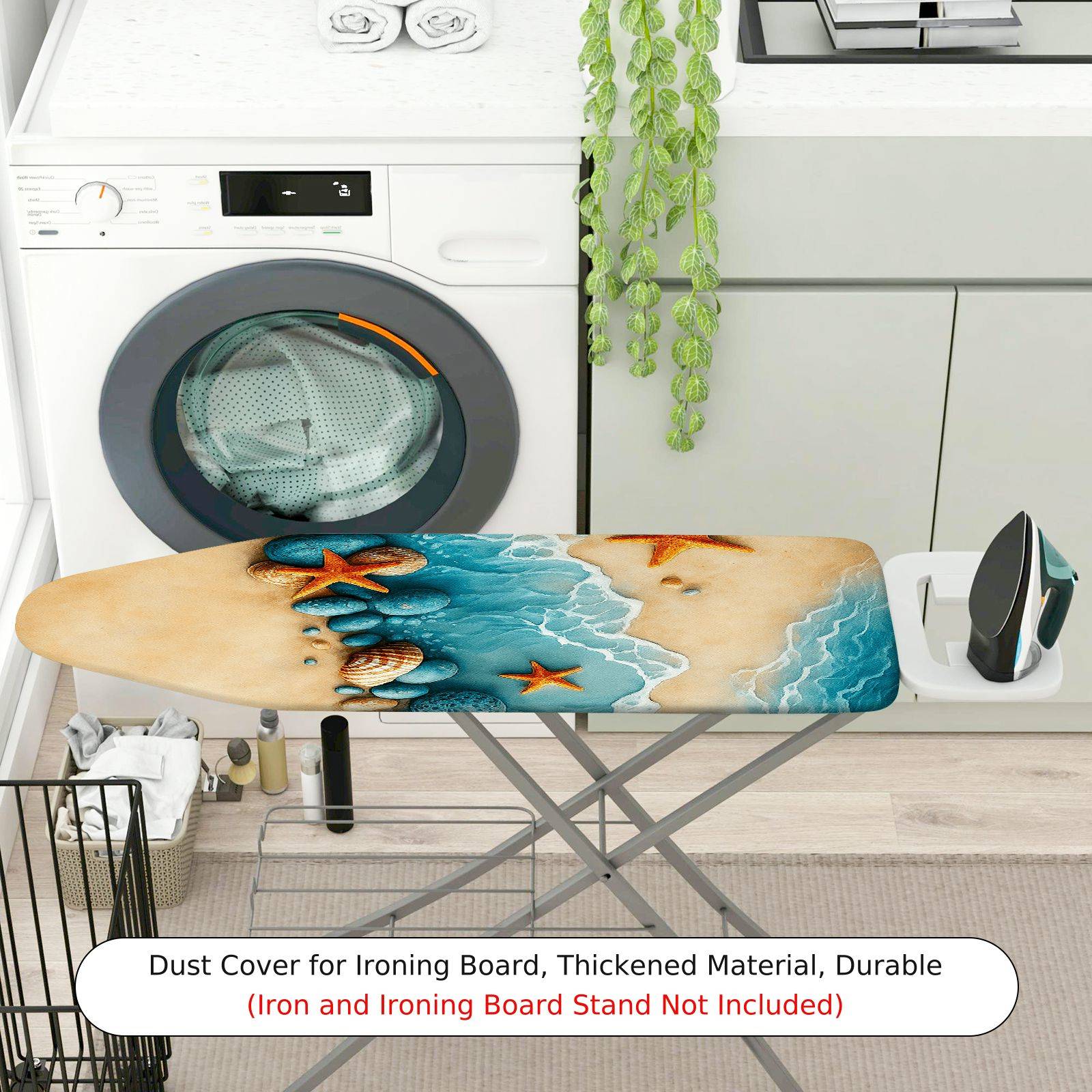 1-Piece Starfish Ocean Beach  Ironing Board Cover, Universal Size, Without Board