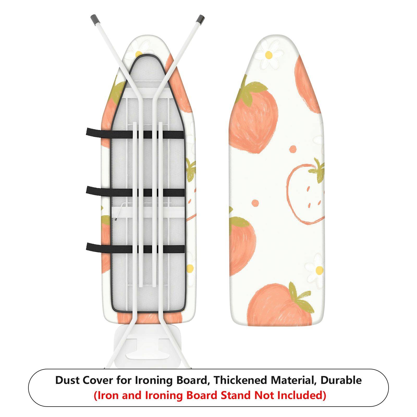 1-Piece Strawberry Floral Fresh  Ironing Board Cover, Universal Size, Without Board