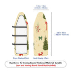 1-Piece Christmas Tree Holly Ribbon  Ironing Board Cover, Universal Size, Without Board