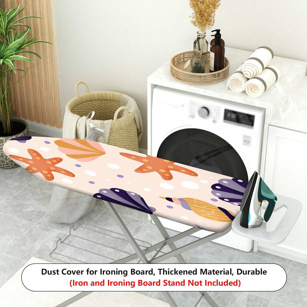 1-Piece Starfish Seashell Ocean  Ironing Board Cover, Universal Size, Without Board