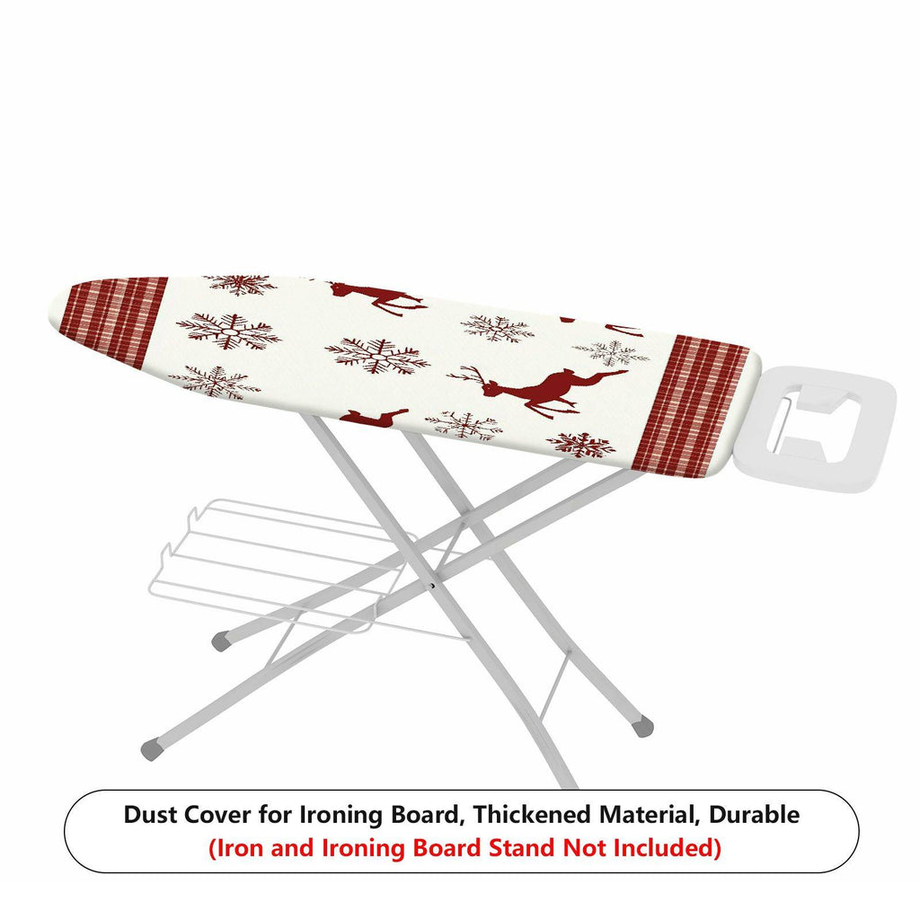 1-Piece Reindeer Snowflake Plaid  Ironing Board Cover, Universal Size, Without Board