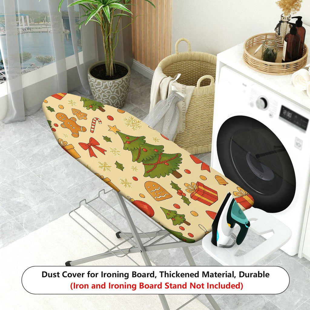 1-Piece Christmas Gingerbread Tree  Ironing Board Cover, Universal Size, Without Board