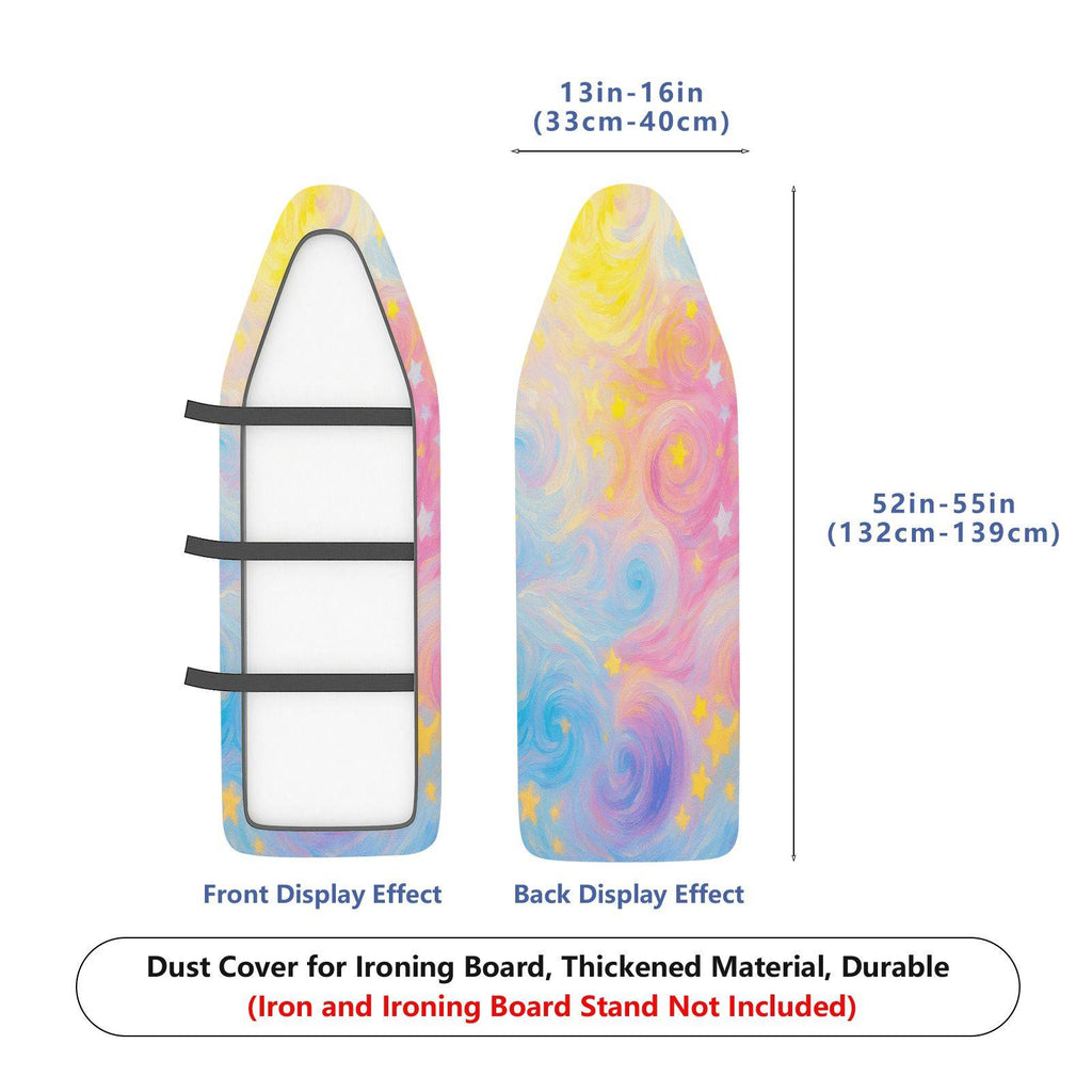 1-Piece Colorful Starry Sky Style Gentle Swirling Galaxy Household  Ironing Board Cover, Universal Size, Without Board