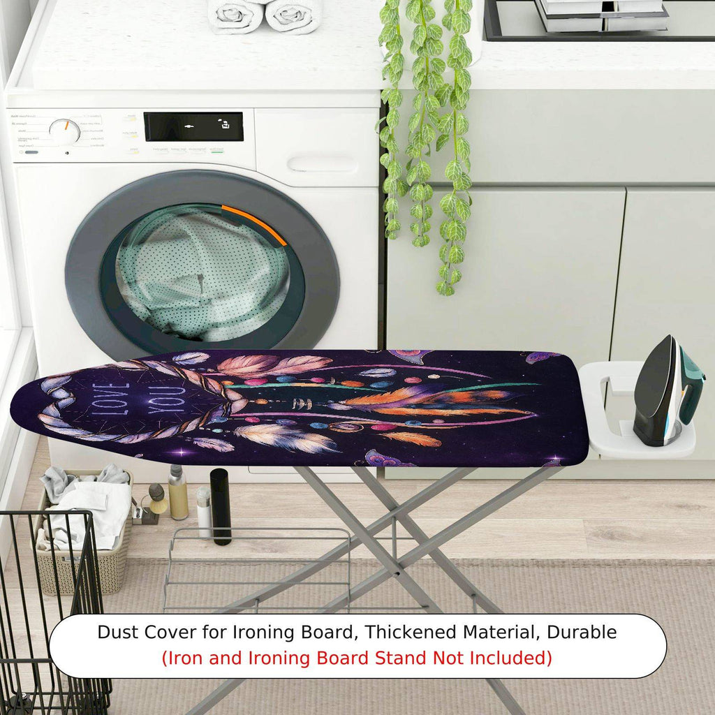 1-Piece Dreamcatcher Feathers Love  Ironing Board Cover, Universal Size, Without Board