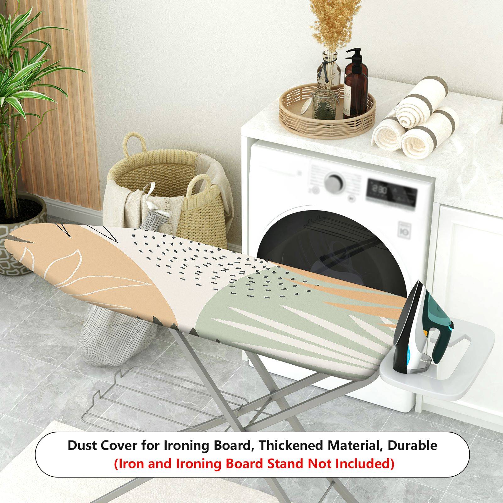 1-Piece Tropical Leaf Artistic Pattern Abstract  Ironing Board Cover, Universal Size, Without Board