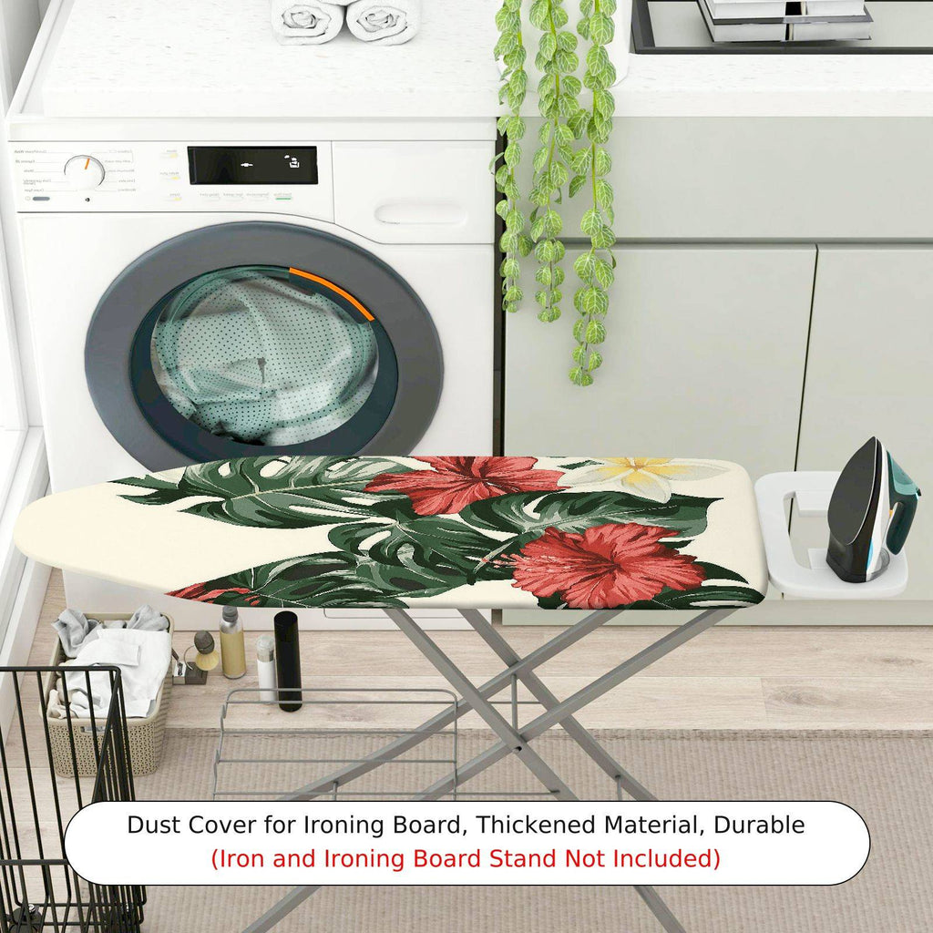 1-Piece Tropical Floral Hibiscus  Ironing Board Cover, Universal Size, Without Board