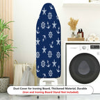 1-Piece Nautical Anchor Starfish Steering wheel  Ironing Board Cover, Universal Size, Without Board
