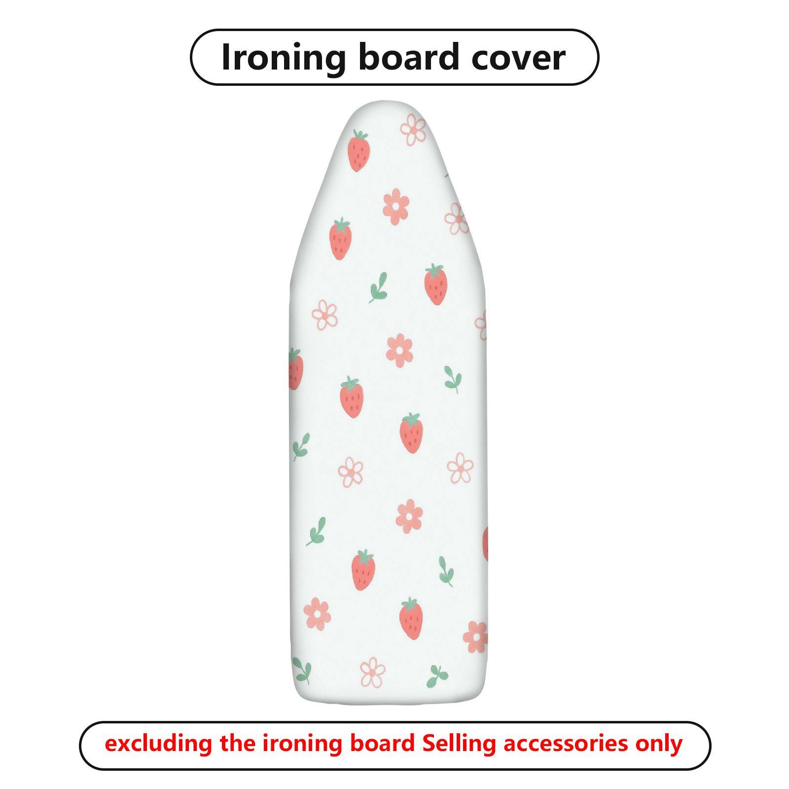 1-Piece Strawberry Floral  Ironing Board Cover, Universal Size, Without Board