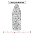 1-Piece Floral Pattern Leaf Design Black and White  Ironing Board Cover, Universal Size, Without Board