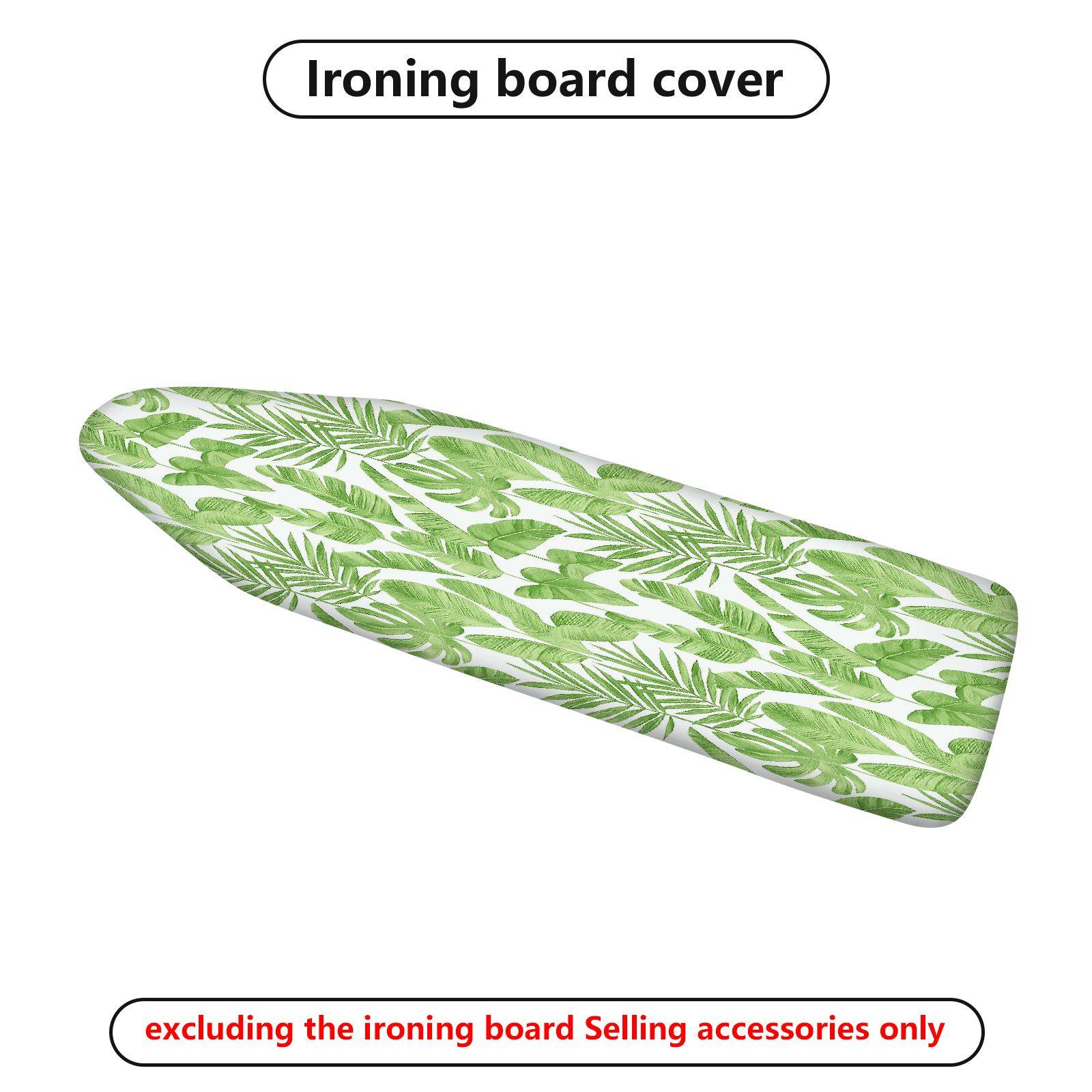 1-Piece Green Leaf Tropical Nature  Ironing Board Cover, Universal Size, Without Board