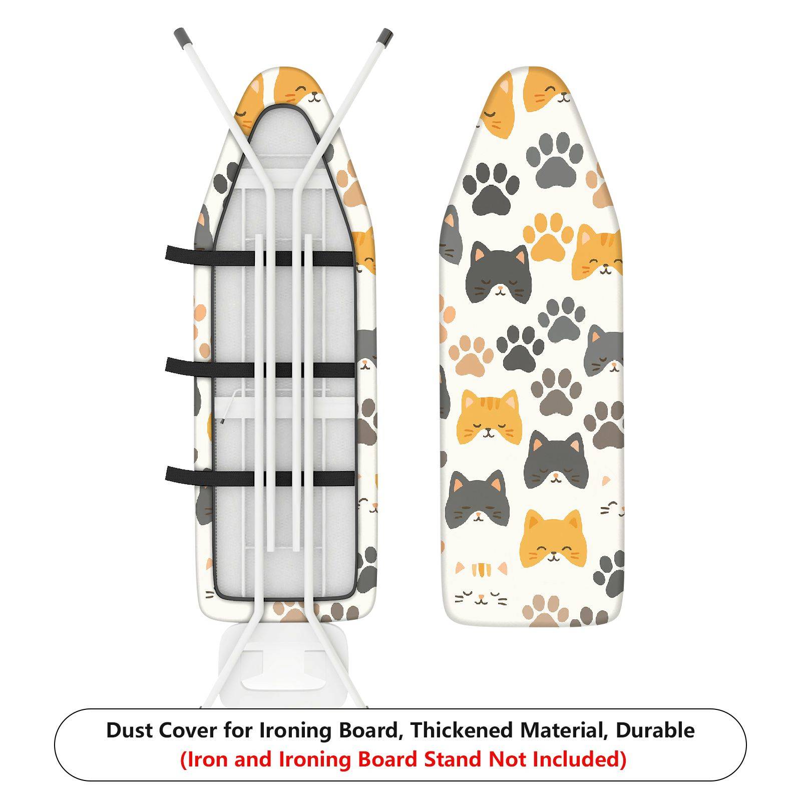 1-Piece Cat Paw Print  Pattern  Ironing Board Cover, Universal Size, Without Board