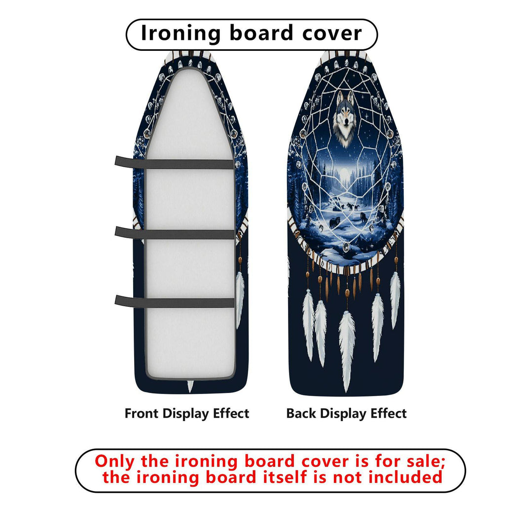 1-Piece Wolf Dream Catcher Feathers  Ironing Board Cover, Universal Size, Without Board