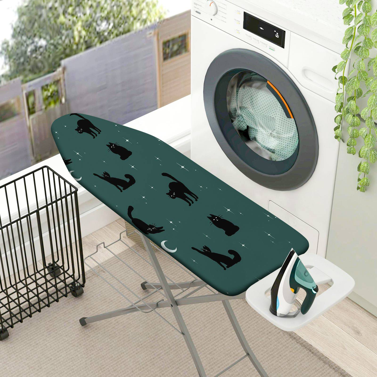 1-Piece Cat Moon Star  Ironing Board Cover, Universal Size, Without Board