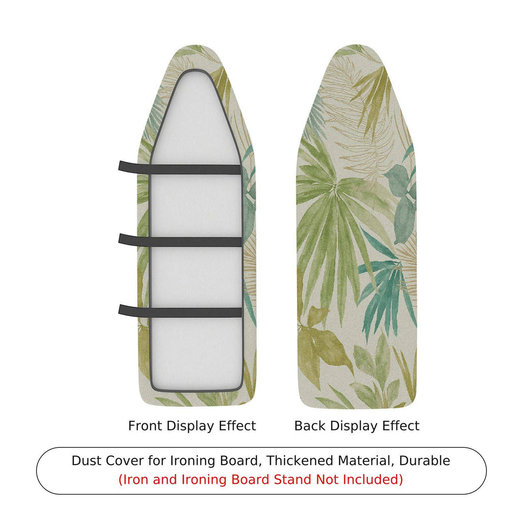 1-Piece Tropical Leaves Green  Ironing Board Cover, Universal Size, Without Board