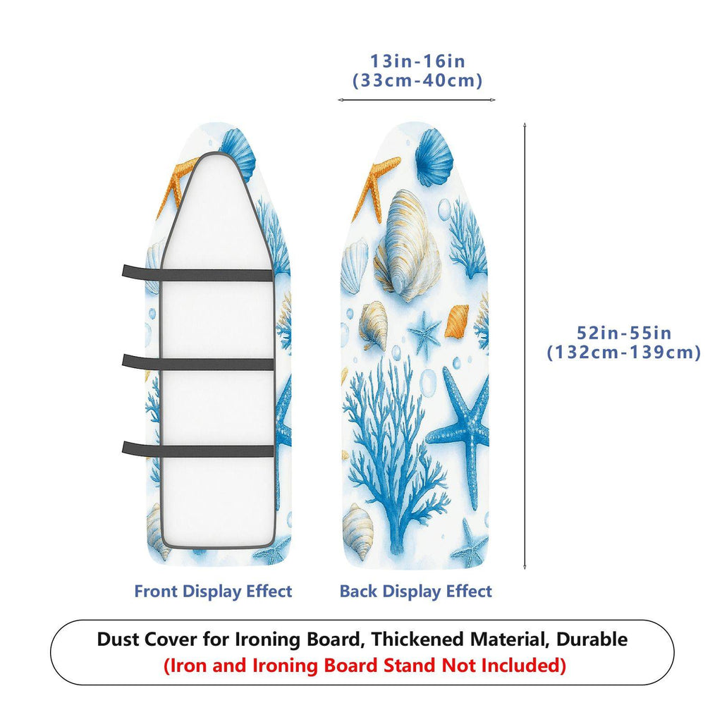 1-Piece seashell coral starfish  Ironing Board Cover, Universal Size, Without Board