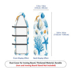 1-Piece seashell coral starfish  Ironing Board Cover, Universal Size, Without Board