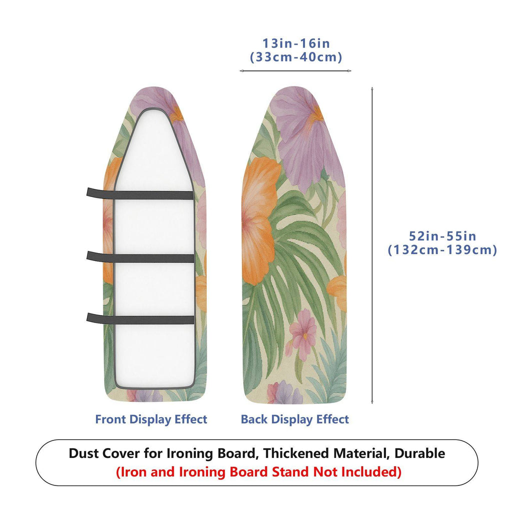 1-Piece Floral Tropical Vibrant  Ironing Board Cover, Universal Size, Without Board