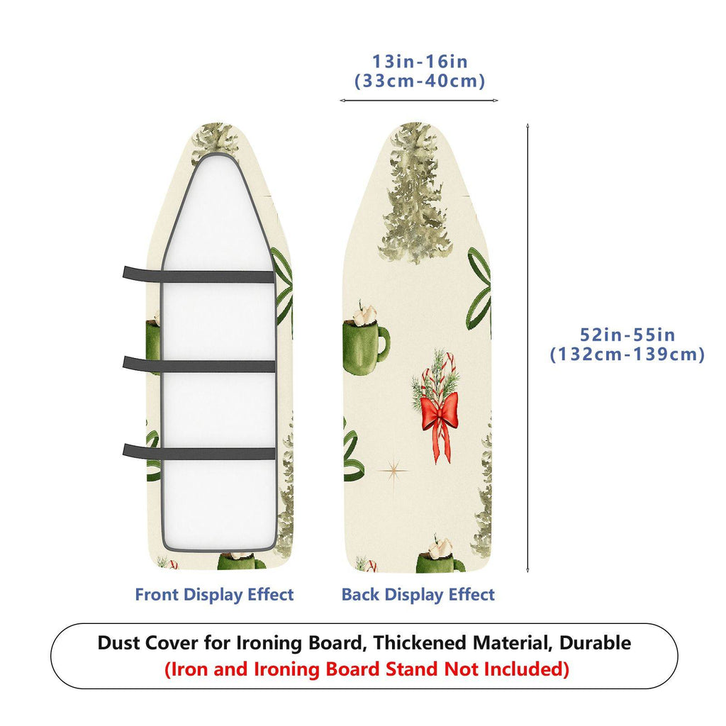 1-Piece Christmas Tree Mug Bow  Ironing Board Cover, Universal Size, Without Board