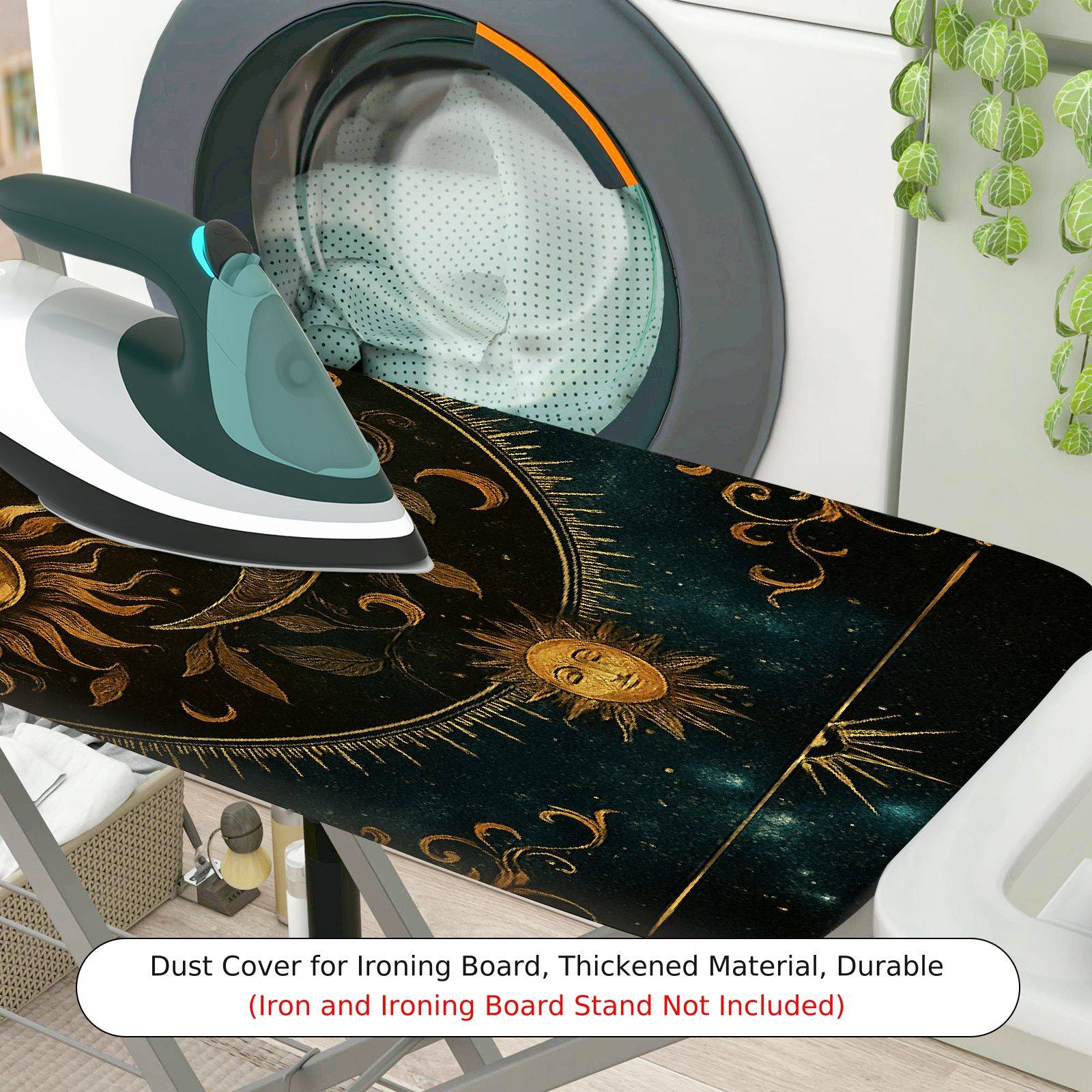 1-Piece Sun Moon Star  Ironing Board Cover, Universal Size, Without Board