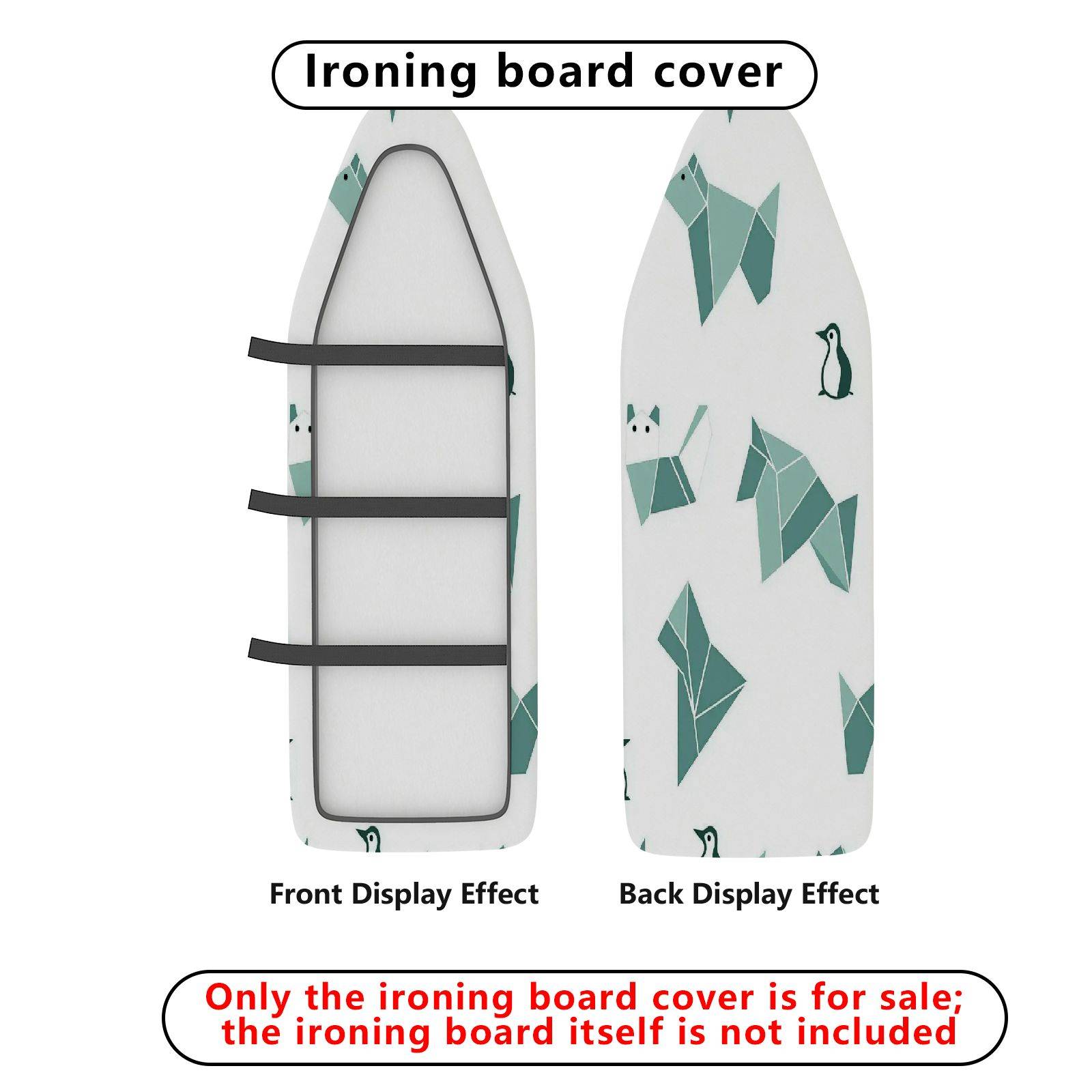1-Piece Origami Animal Penguin Dog  Ironing Board Cover, Universal Size, Without Board