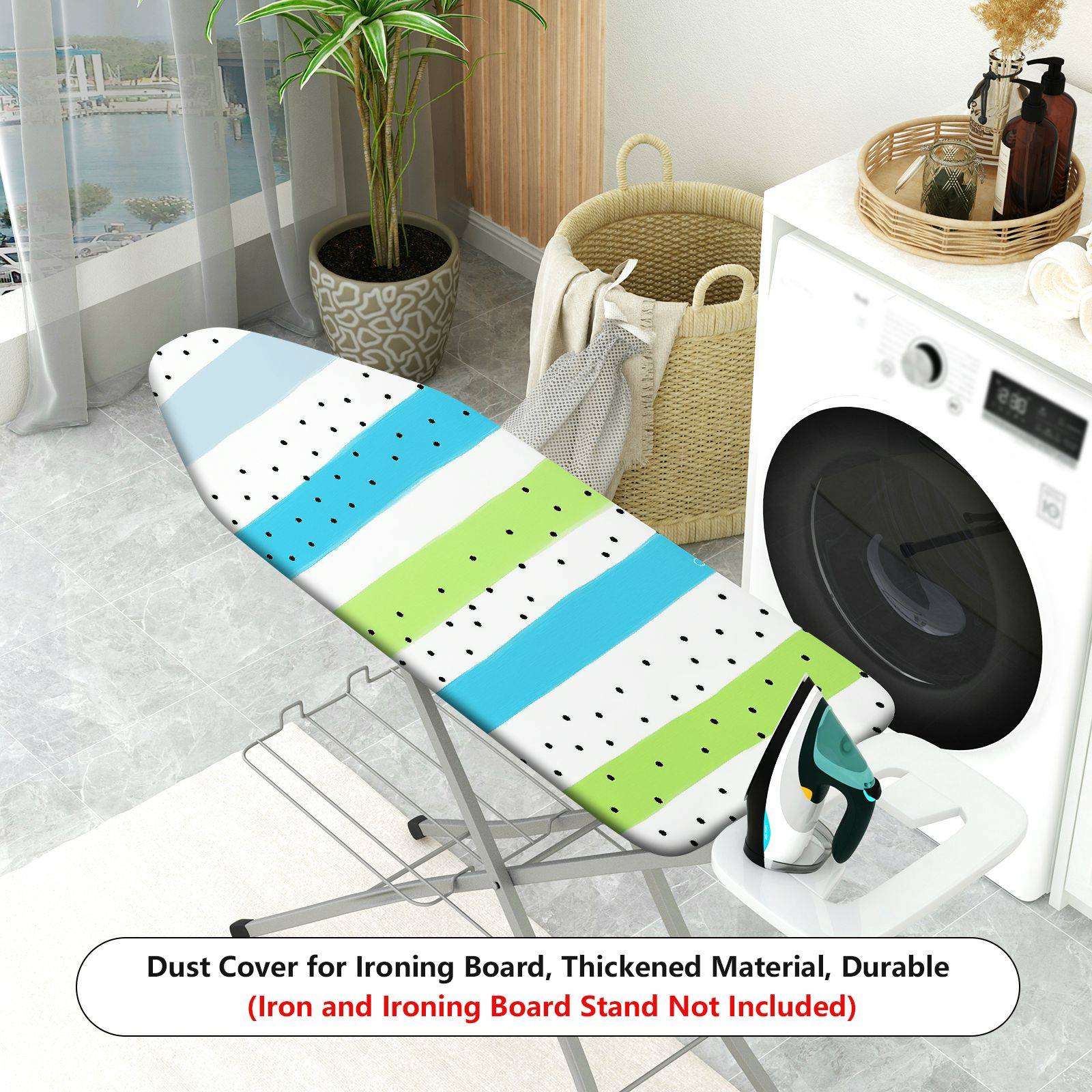 1-Piece Striped Dotted Colorful  Ironing Board Cover, Universal Size, Without Board