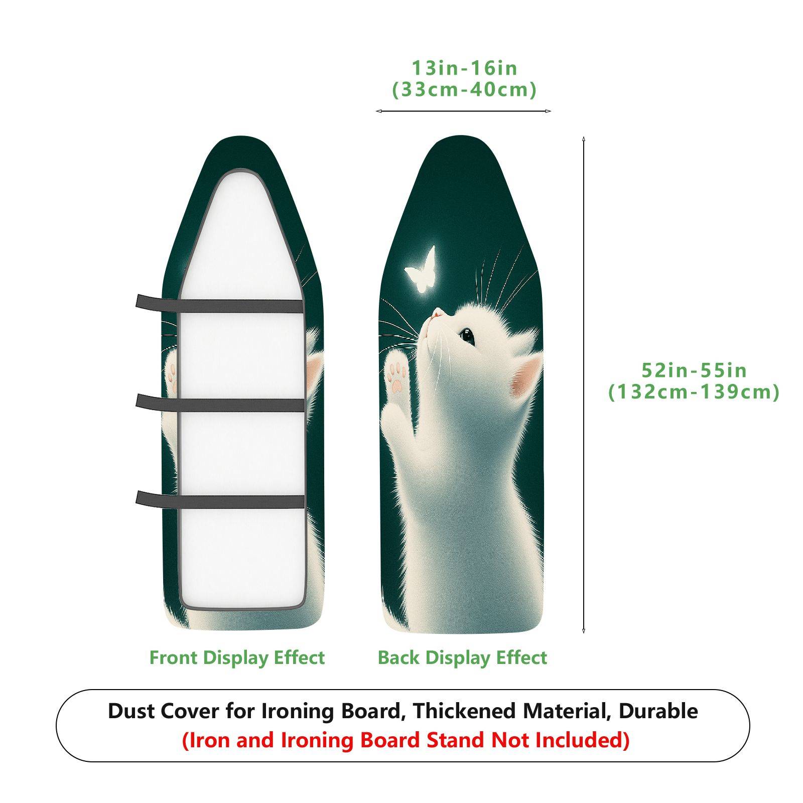 1-Piece Cat Butterfly Elegant  Ironing Board Cover, Universal Size, Without Board