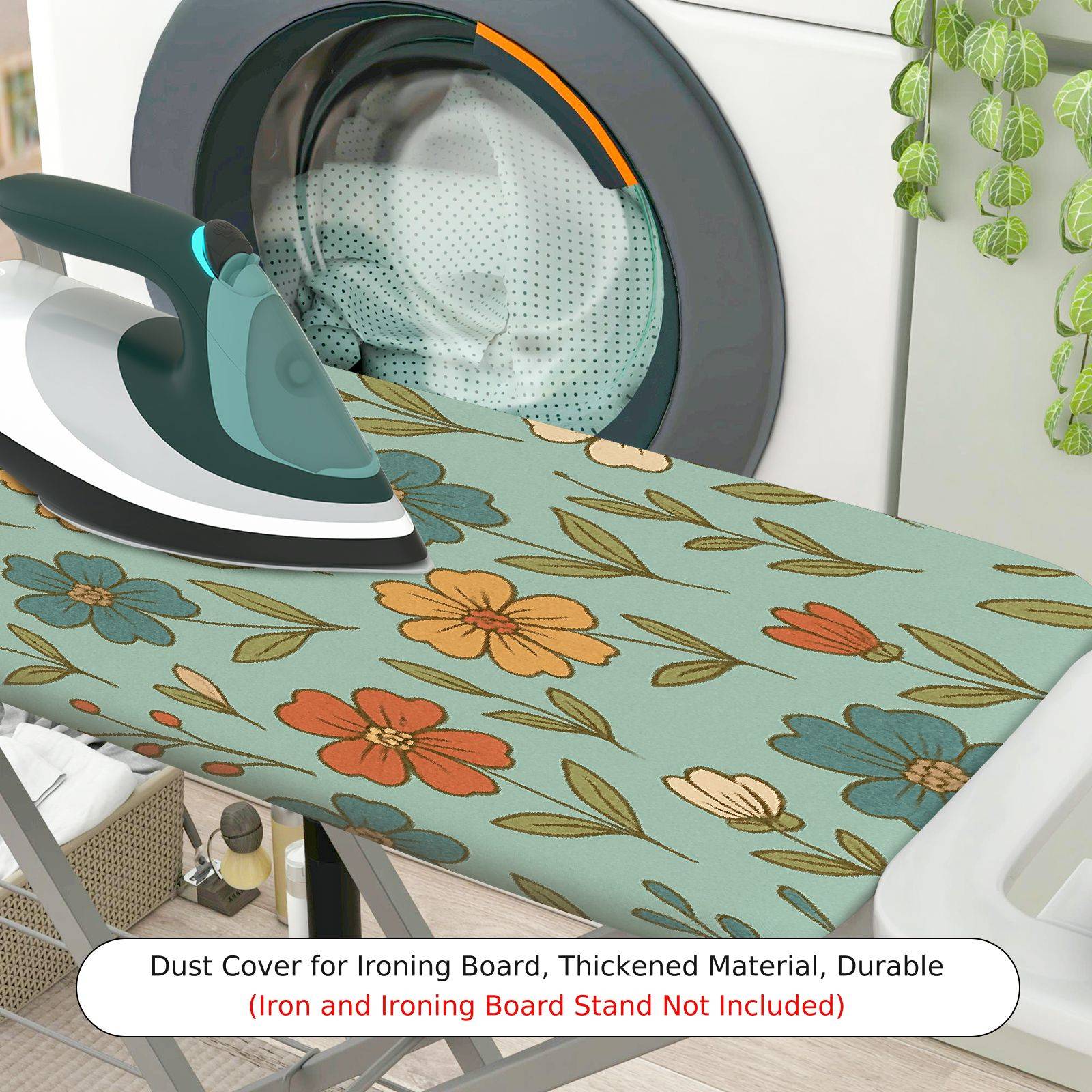 1-Piece Floral Pattern Colorful Retro  Ironing Board Cover, Universal Size, Without Board