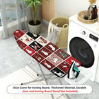 1-Piece Snowman Reindeer Stockings  Ironing Board Cover, Universal Size, Without Board