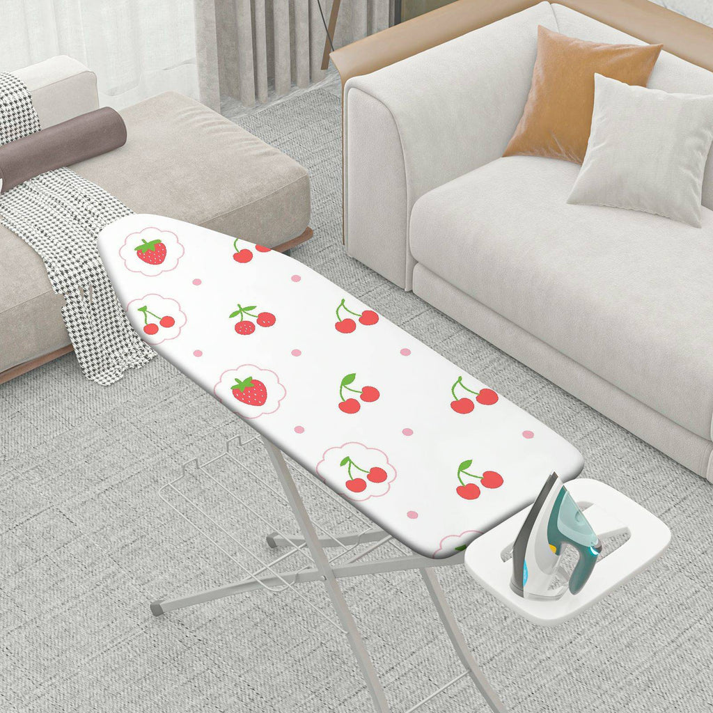 1-Piece Strawberry Cherry Polka Dot  Ironing Board Cover, Universal Size, Without Board