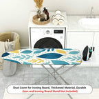 1-Piece Tropical Leaves Pattern Decorative Pastel Blue  Ironing Board Cover, Universal Size, Without Board