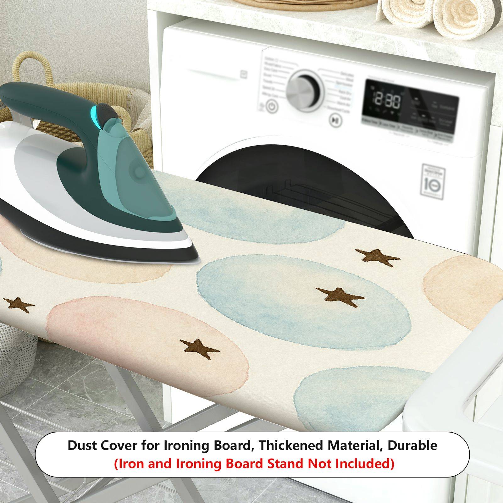 1-Piece Star Pastel Circle Pattern  Ironing Board Cover, Universal Size, Without Board
