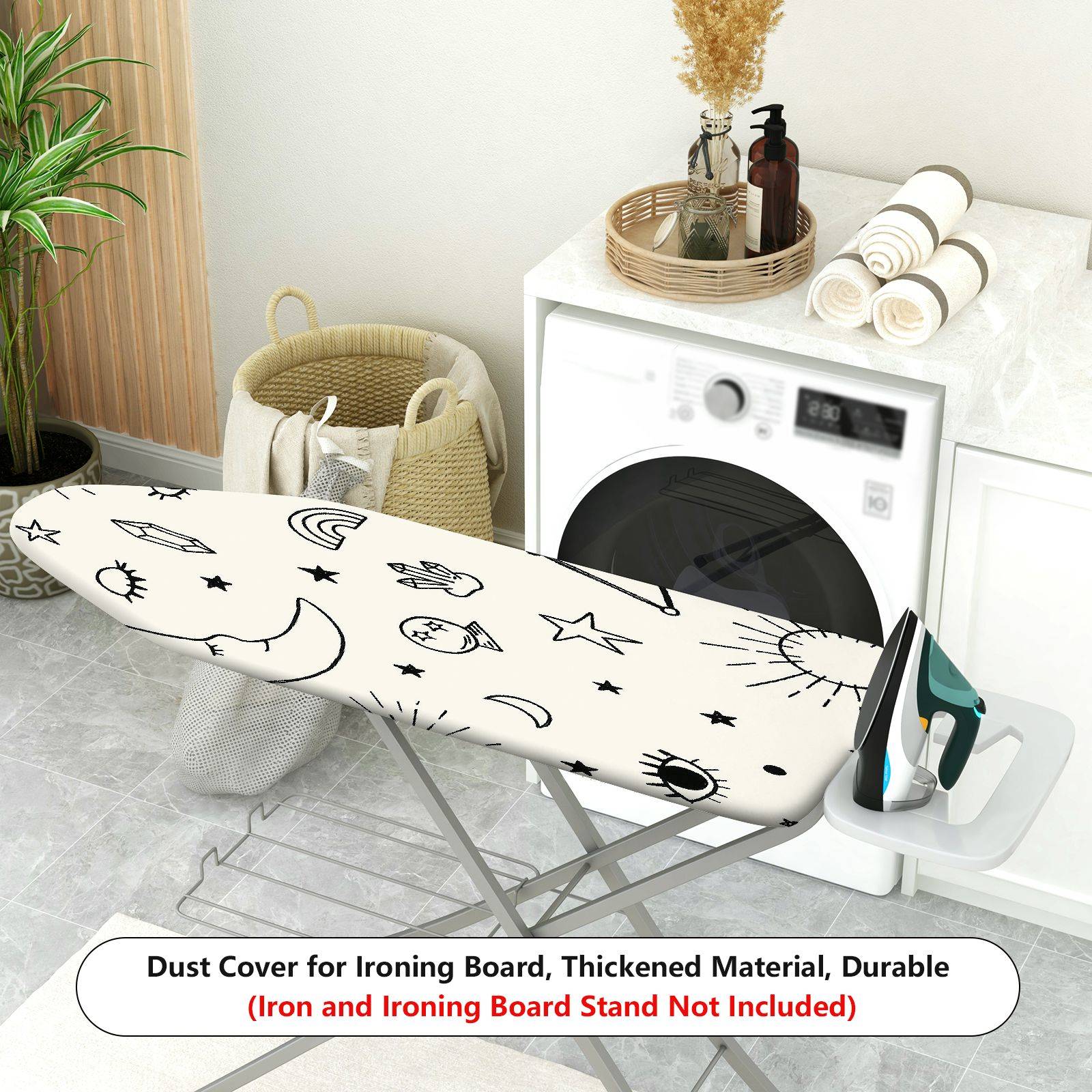 1-Piece Moon Stars Constellation  Ironing Board Cover, Universal Size, Without Board