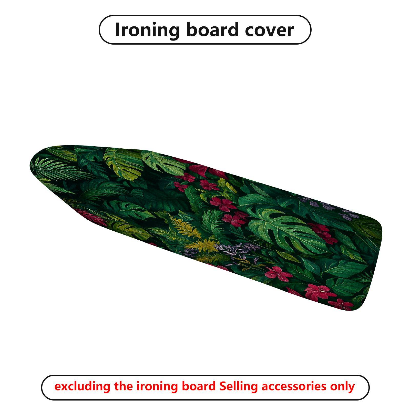 1-Piece Tropical Floral Jungle  Ironing Board Cover, Universal Size, Without Board
