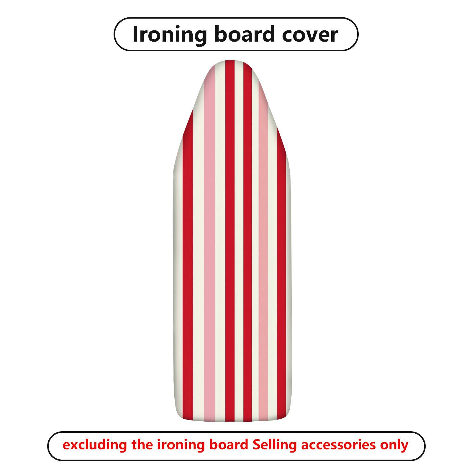 1-Piece Striped Pattern Red and White Modern  Ironing Board Cover, Universal Size, Without Board